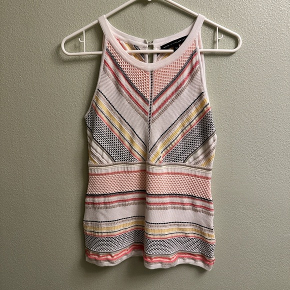 White House Black Market Sleeveless Sweater Tank Size XS Striped - Picture 9 of 15